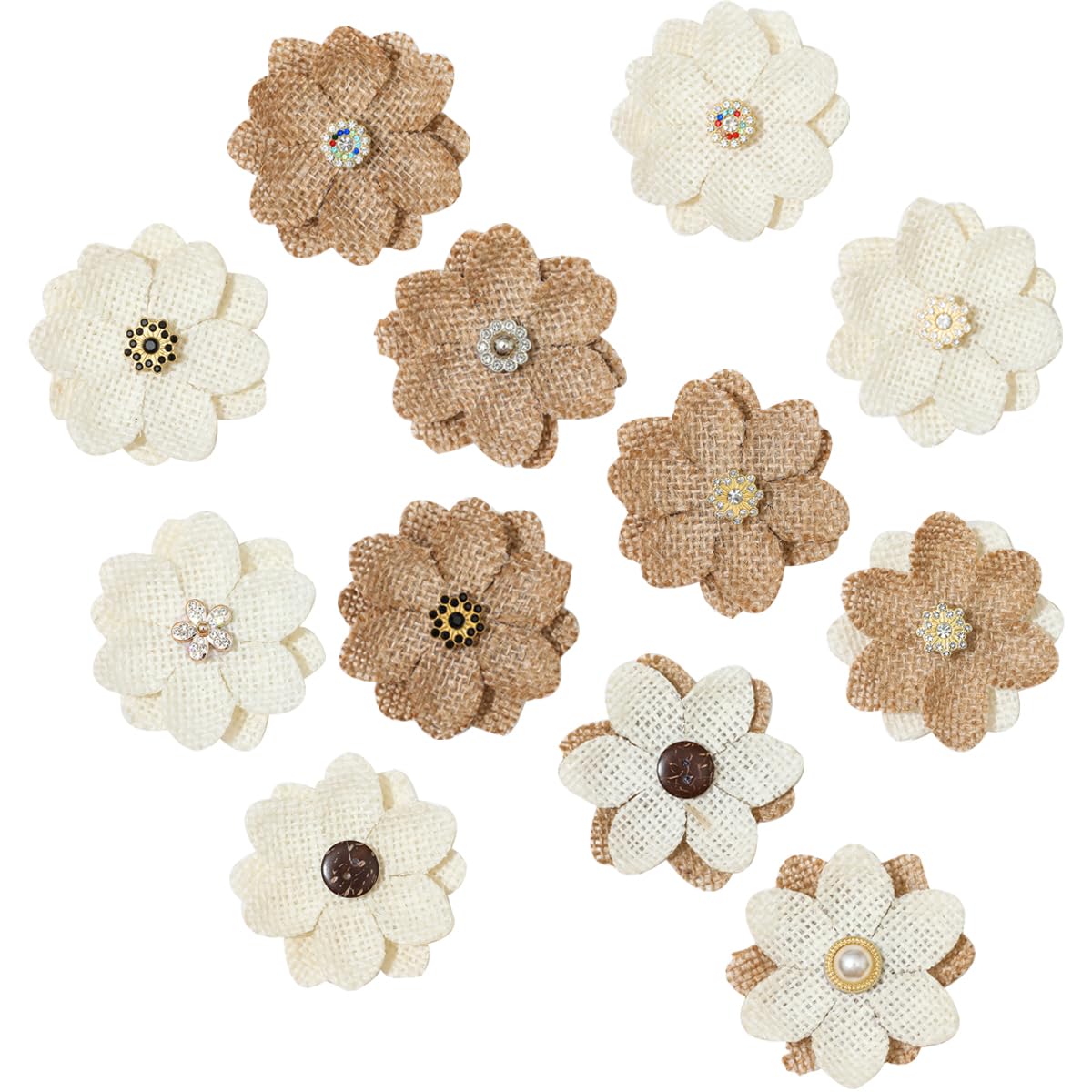 Burlap flowers